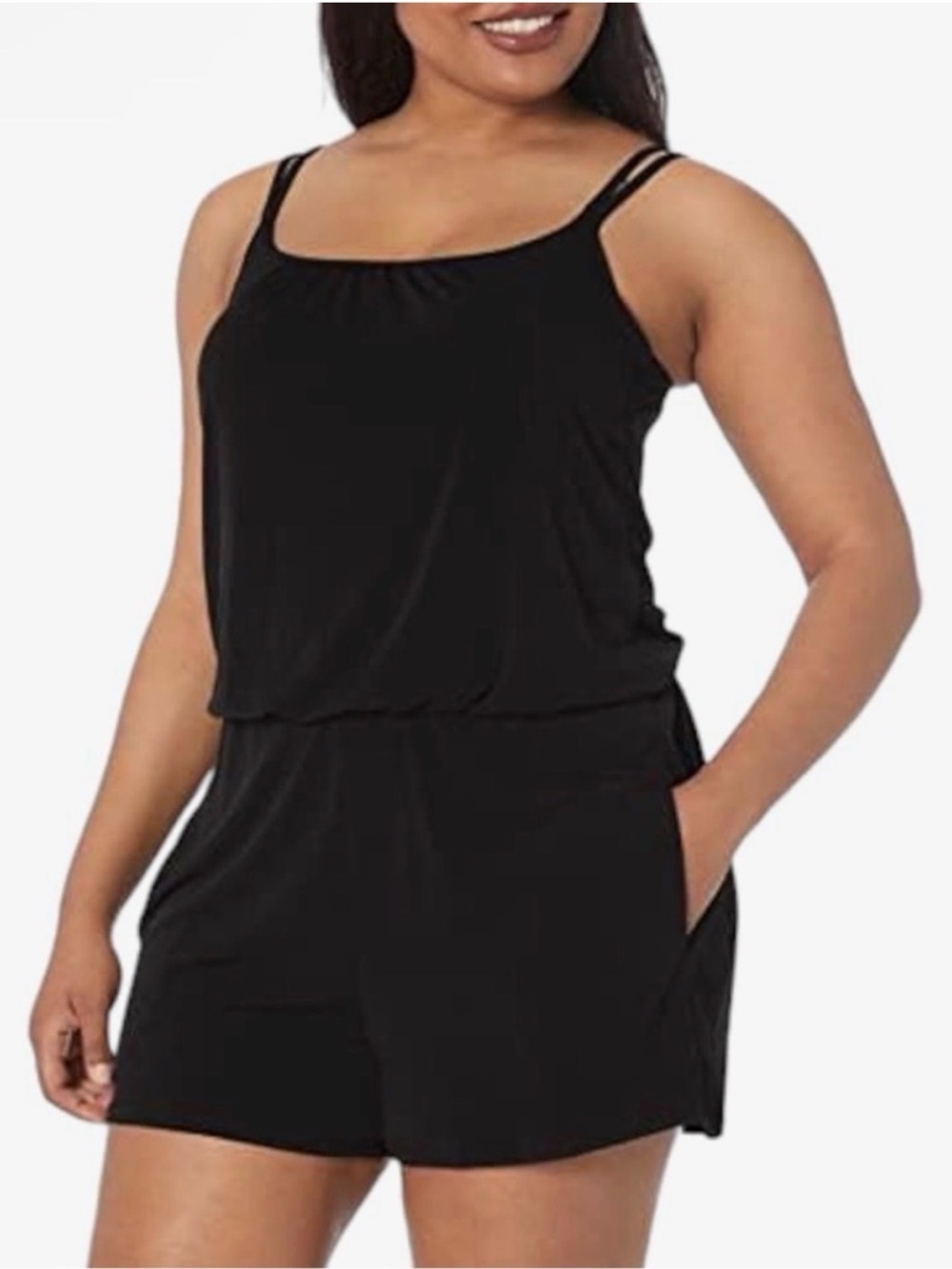Maxine of Hollywood Women's Romper One Piece Swimsuit 16